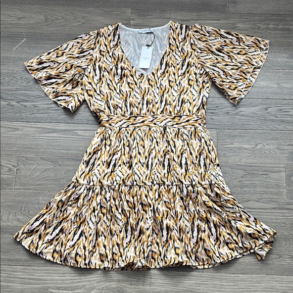 Axara Paris | Colourful splat printed flowy dress / New with tags Size M - Picture 1 of 14